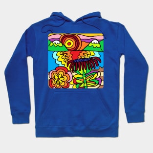 On the beach at sunset Hoodie